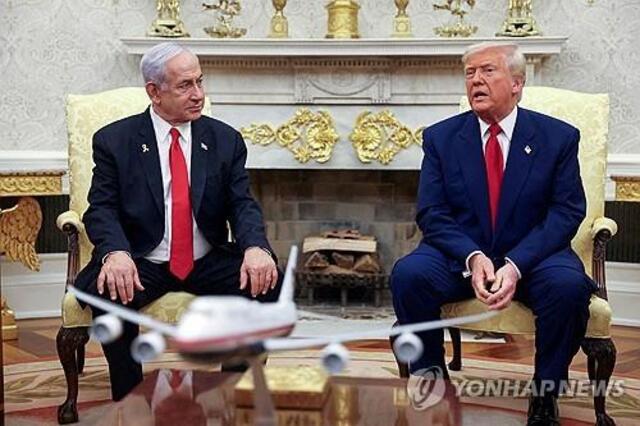 ▲ 베냐민 네타냐후 이스라엘 총리와 도널드 트럼프 미국 대통령. 출처=로이터ⓒ연합뉴스