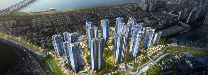 ▲ 래미안 트리니티원 조감도. ⓒ삼성물산 건설부문