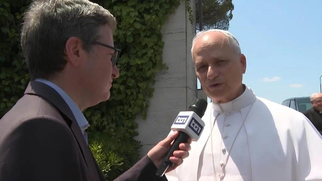 ▲ 교황 레오 14세가 19일(현지시각) TG1와 인터뷰를 하고 있다. 출처=TG1 방송 갈무리ⓒ연합뉴스