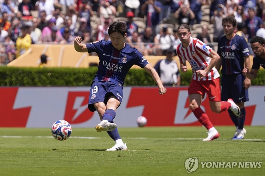 ▲ ▲ PSG 이강인이 클럽 월드컵에서 1골을 신고했고, 팀은 ATM에 4-0 대승을 거뒀다. /연합뉴스