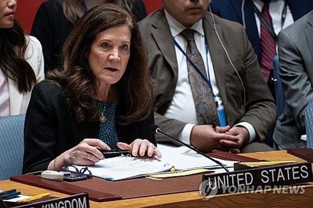 ▲ 발언하는 도로시 셰이 주유엔 미국대사 대행. 로이터=연합뉴스. ⓒ연합뉴스