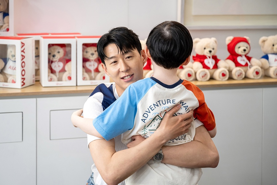 ▲ 손흥민이 AIA생명과 함께 소아암 아동을 위한 '꿈 멘토링'을 진행했다.ⓒAIA생명 제공