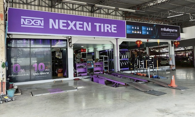 ▲ 신규 리뉴얼이 적용된 넥센타이어 브랜드샵 내부. ⓒ넥센타이어