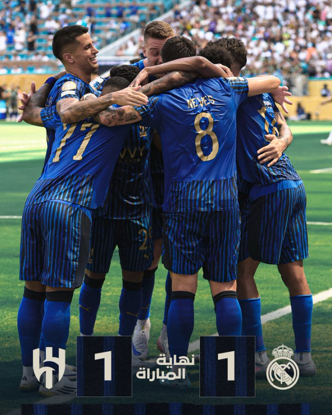 ▲ 사우디아라비아 알 힐랄이 아시아팀 중 유일하게 승점 2점을 획득했다.ⓒ알 힐랄 제공