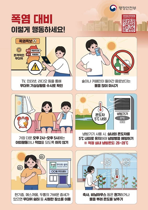▲ 충북도 ‘폭염 대비 국민행동요령’ 포스터.ⓒ충북도
