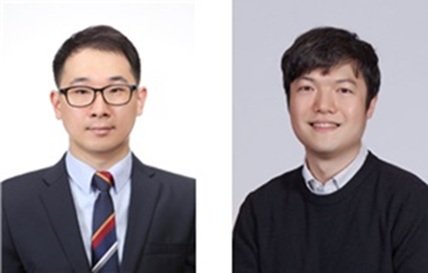 ▲ 한양대 화학공학과 김찬훈 연구교수(왼쪽)와 한국에너지공과대학교 송주현 교수.ⓒ한양대