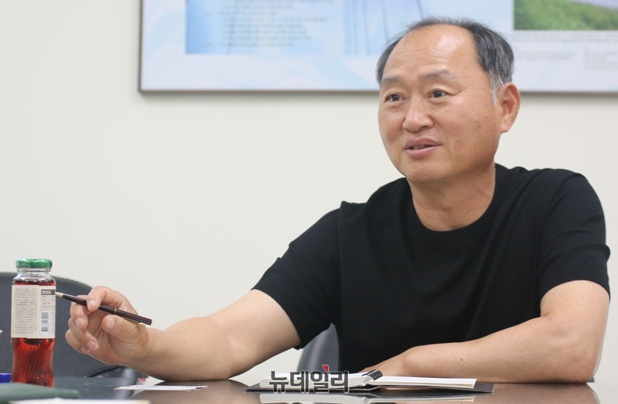 ▲ 이원민 대표이사는 “지엘켐은 한국 유일의 CMC 제조 회사”라며 “군산 공장 가동을 계기로 성장세를 이어가 2030년 매출 1000억 원을 돌파하겠다”고 밝혔다.ⓒ이길표 기자