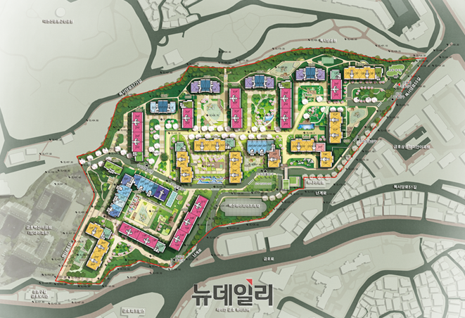 ▲ 서울 성동구 금호벽산아파트 배치도 ⓒ서울시