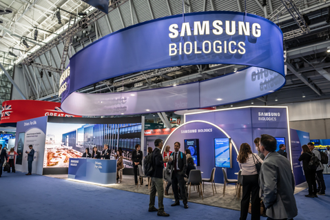 ▲ 삼성바이오로직스가 바이오USA에 차린 부스 모습. ⓒ삼성바이오로직스