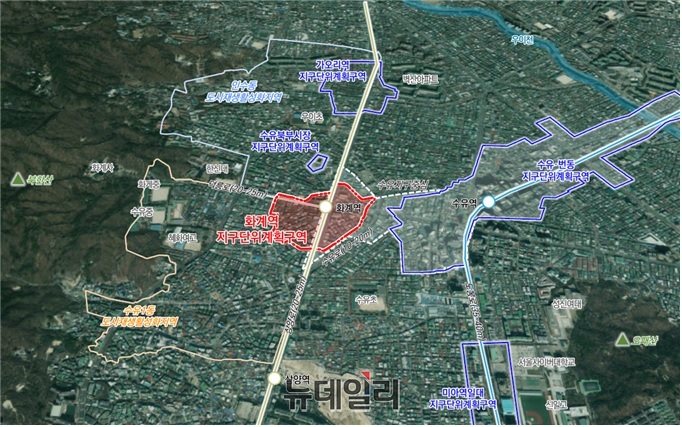 ▲ 화계역 지구단위 위치도 ⓒ서울시