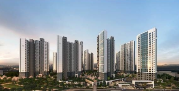 ▲ 청주 신분평지구 ‘신분평 더웨이시티 제일풍경채’ 투시도.ⓒ디벨로퍼 HMG그룹