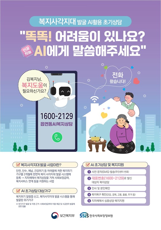 ▲ 옥천군 ‘AI(인공지능) 기반’ 초기상담 시스템 활용 포스터. ⓒ옥천군