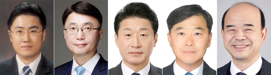 ▲ 왼쪽부터 이진수 신임 법무부 차관, 류제명 신임 과기부 제2차관, 이호현 신임 산업부 제2차관, 이형훈 신임 복지부 제2차관, 이상경 신임 국토부 제1차관.ⓒ연합뉴스