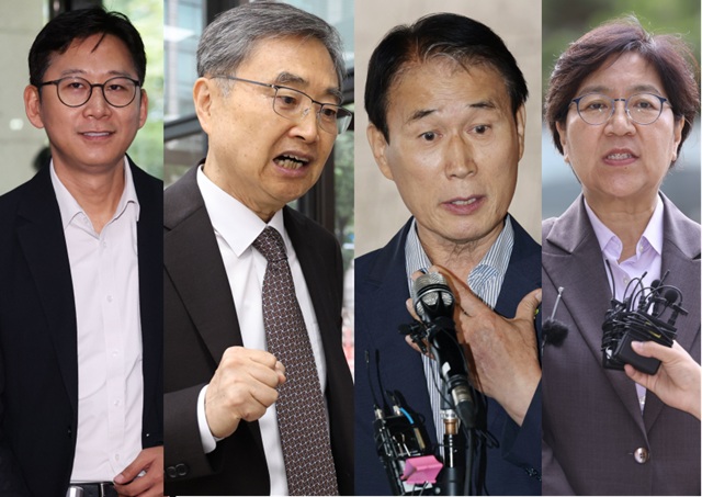 ▲ (왼쪽부터) 배경훈 과학기술정보통신부·조현 외교부·권오을 국가보훈부·정은경 보건복지부 장관 후보자. ⓒ뉴시스