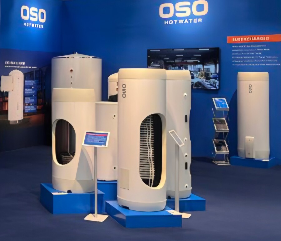 ▲ 올 초 독일 프랑크푸르트에서 열린 세계 최대 규모 냉난방공조 전시회인 ‘ISH(International trade fair for sanitation, heating and air) 2025’에 참가한 OSO社의 부스 전경ⓒLG전자