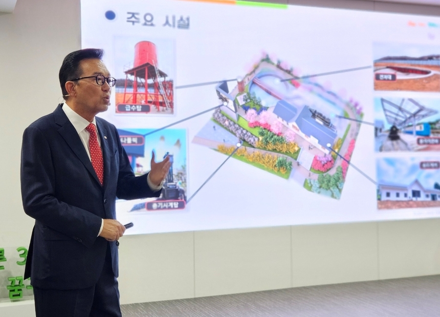 ▲ 이재호 인천 연수구청장이 30일 취임 3주년을 맞아 기자회견을 열고 옥련동에 문화공원을 조성하겠다고 밝혔다. ⓒ연합뉴스 제공