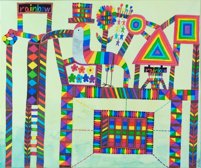 ▲ 이은수의 '무지개새가 있는 풍경' 전시 작품 이미지.ⓒ서울문화재단