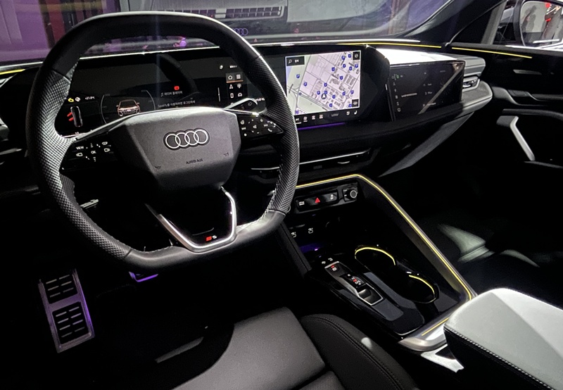 ▲ 프리미엄 중형 세단 ‘더 뉴 아우디 A5’의 내부 인테리어. ⓒ김보배 기자