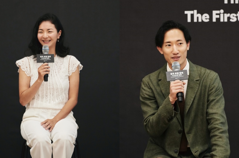 ▲ 2일 LG아트센터 서울에서 열린 영국 로열 발레 '더 퍼스트 갈라' 기자간담회에 참석한 퍼스트 솔로이스트 최유희와 전준혁.ⓒLG아트센터