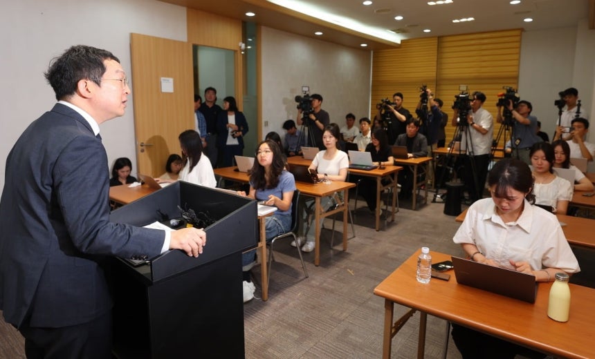 ▲ 순직 해병 특별검사팀의 정민영 특별검사보가 2일 오전 서울 서초구 특검 기자실에서 언론 브리핑을 하고 있다. 2025.7.2 ⓒ연합뉴스