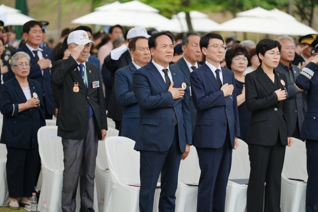 ▲ 유엔군 스미스부대 추도식ⓒ오산시 제공