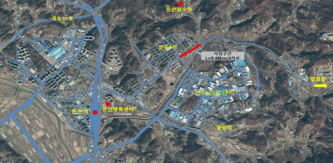 ▲ 국지도 78호선 파주시 선유 구간 교통개선사업이 사업 구간. ⓒ경기도 제공