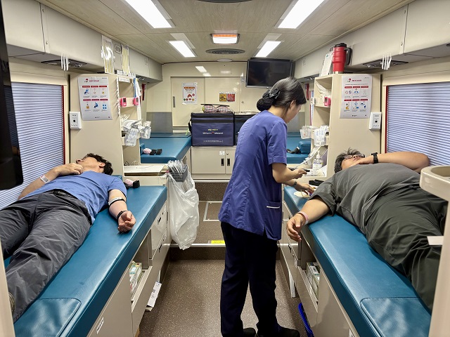 ▲ 포항시시설관리공단은 지난 4일 포항종합운동장에서 ‘사랑의 헌혈’ 행사를 실시했다.ⓒ시설관리공단