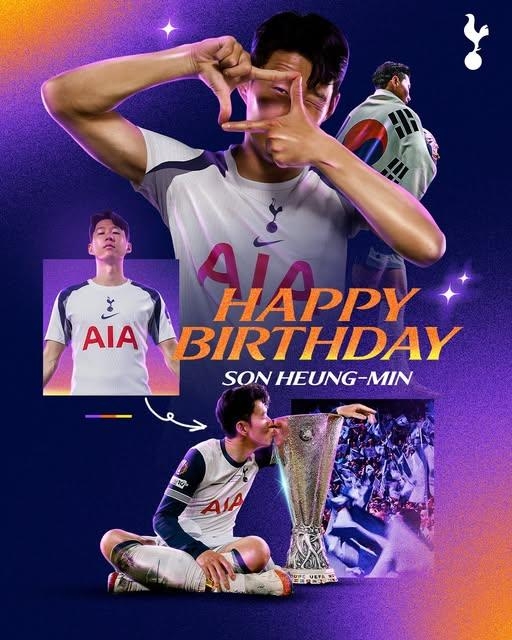 ▲ 토트넘이 손흥민의 33번째 생일을 축하했다.ⓒ토트넘 제공