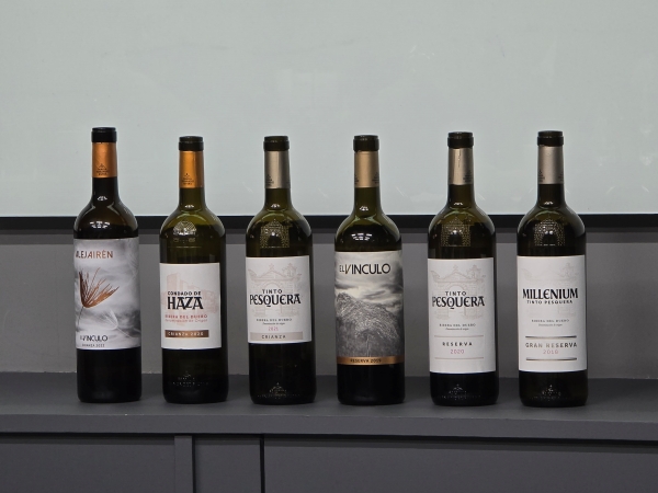 ▲ 시음회에서 소개된 파밀리아 페르난데스 리베라의 6종 와인 ⓒ최신혜 기자