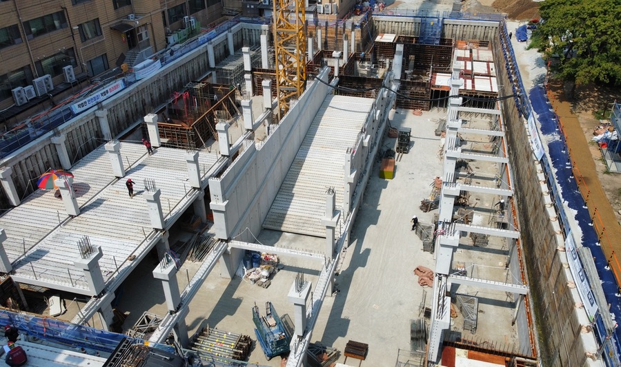 ▲ 충북도청 윤슬관 건립사업 현장. ⓒ충북개발공사