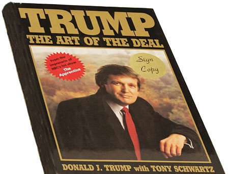 ▲ 도널드 트럼프 미국 대통령이 사업가 시절이던 1987년 11월 출간한 저서 『협상의 기술(Trump: The Art of the Deal)』. ⓒ위키피디아