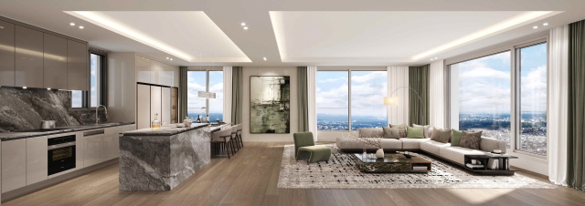 ▲ 래미안 루미원 99A타입 거실 이미지. ⓒ삼성물산 건설부문