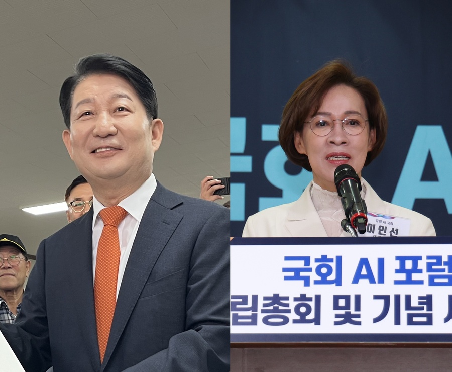 ▲ 왼쪽부터 권영진 의원, 이인선 의원.ⓒ각 후보측
