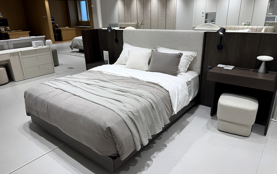 ▲ 각종 침대 제품들이 전시된 모습 ⓒ김재홍 기자