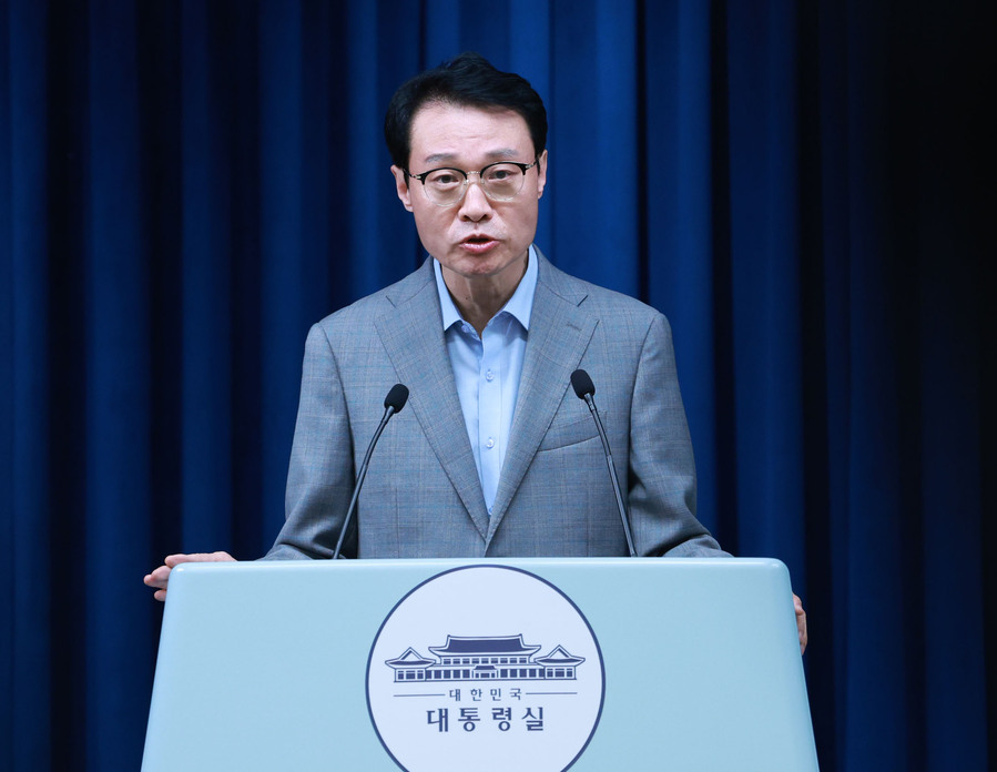 ▲ 이규연 홍보소통수석이 10일 서울 용산 대통령실 청사에서 현안 관련 브리핑을 하고 있다. ⓒ뉴시스