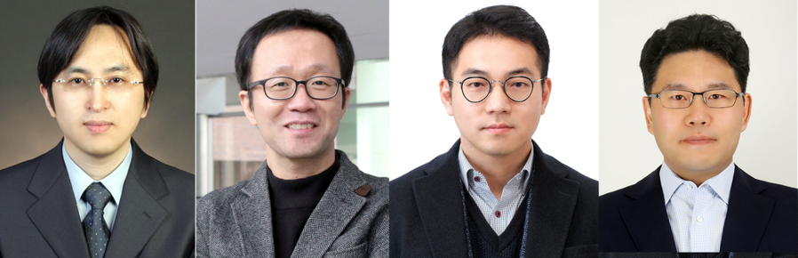 ▲ (온쪽부터)이해연, 신수용, 고규현, 장지웅 교수ⓒ금오공대 제공