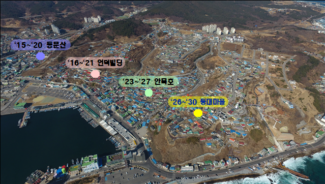 ▲ 묵호권역 사업추진 현황. ⓒ동해시