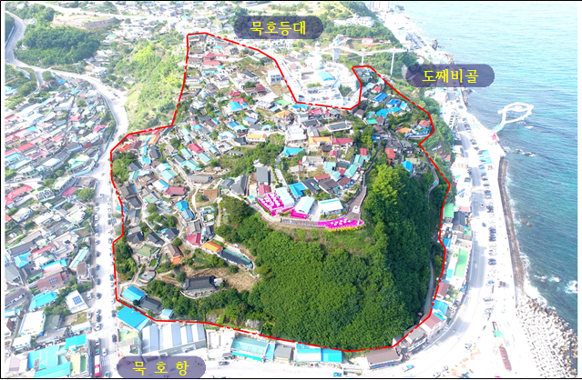 ▲ 등대마을 사업구역 현황.ⓒ동해시