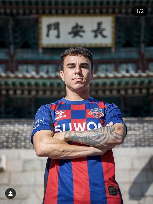 ▲ 한국프로축구 K리그1 수원FC가 '전천후 플레이메이커' 안드리고를 영입했다. 사진=수원FC 인스타그램 갈무리. ⓒsuwonfc