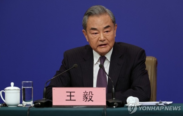 ▲ 왕이 중국 공산당 중앙정치국 위원 겸 외교부장이 베이징에서 열린 외교분야 기자회견에 참석했다. 250307 로이터 연합뉴스. ⓒ연합뉴스