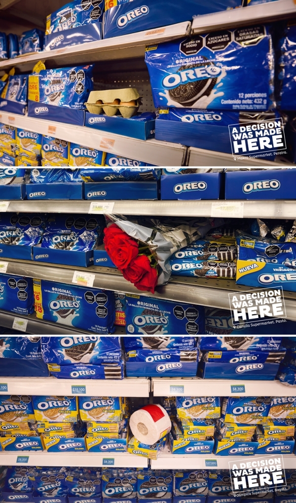 ▲ 결정은 여기서 내려졌다(A DECISION WAS MADE HERE) 시리즈. 순서대로 장미(ROSES), 휴지(TOILET PAPER), 계란(EGGS). ⓒ칸라이언즈