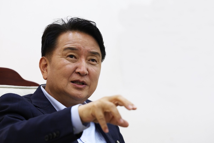 ▲ 김영환 충북도지사 취임 3주년 인터뷰 장면.ⓒ충북도