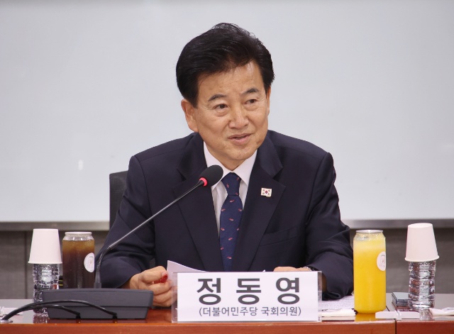 ▲ 정동영 통일부 장관 후보자가 9일 서울 여의도 국회 의원회관에서 열린 'AI G3 강국 신기술 전략 조찬 포럼'에서 발언하고 있다. ⓒ뉴시스