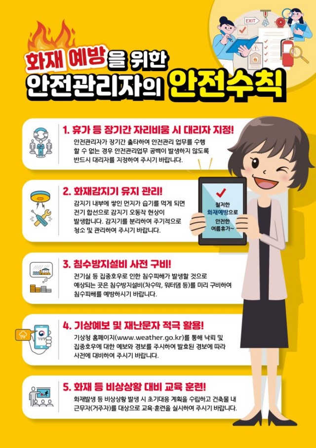 ▲ 하절기 의료기관 화재 사고 예방을 위한 안내문ⓒ평택시 제공
