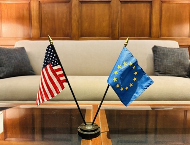 ▲ 미국-EU 관세협상. 사진=EU 무역담당 집행위원 SNS. ⓒ연합뉴스