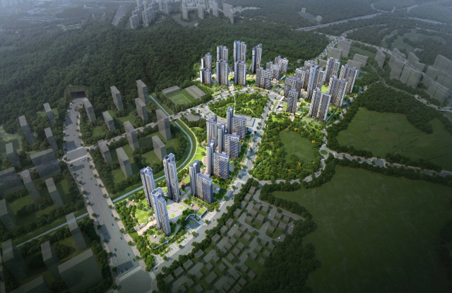 ▲ 의왕군포안산 공공주택지구 A1-1·A1-2·A1-4블록 민간참여 공공주택사업 조감도. ⓒ금호건설