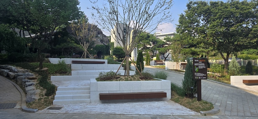 ▲ 청주랜드사업소 ‘생활밀착형숲(실외정원)’ 전경. ⓒ청주시