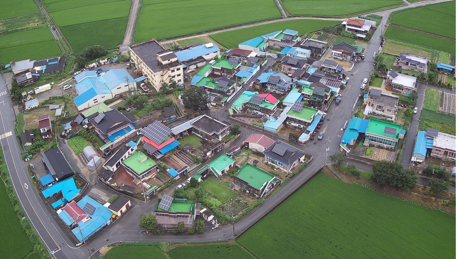 ▲ 진천읍 하덕마을 태양광 설치 사진. ⓒ진천군