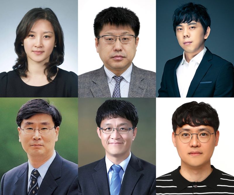 ▲ ‘2025년도 제35회 과학기술우수논문상’에서 수상의 영예를 안은 김미옥(왼쪽 첫째 줄부터), 노상철, 송영석, 지성철, 최종무, 한규동 교수.ⓒ단국대