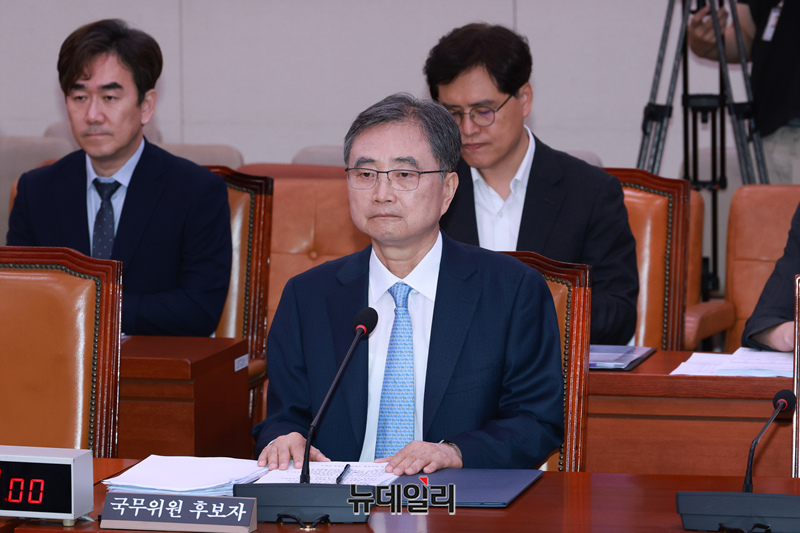 ▲ 조현 외교부 장관 후보자가 17일 서울 여의도 국회 외교통일위원회에서 열린 인사청문회에 출석해 있다. ⓒ 이종현 기자